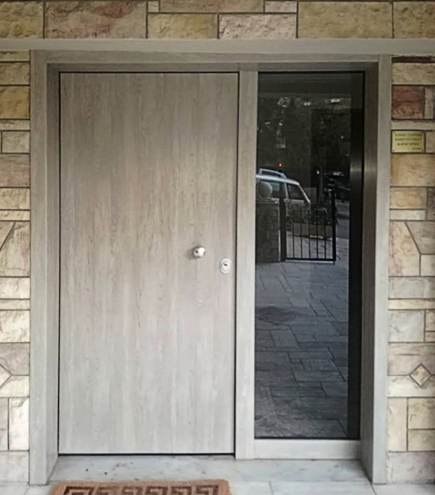 Πόρτα Laminate - Εισόδου Πολυκατοικίας Με 1 Σταθερό
