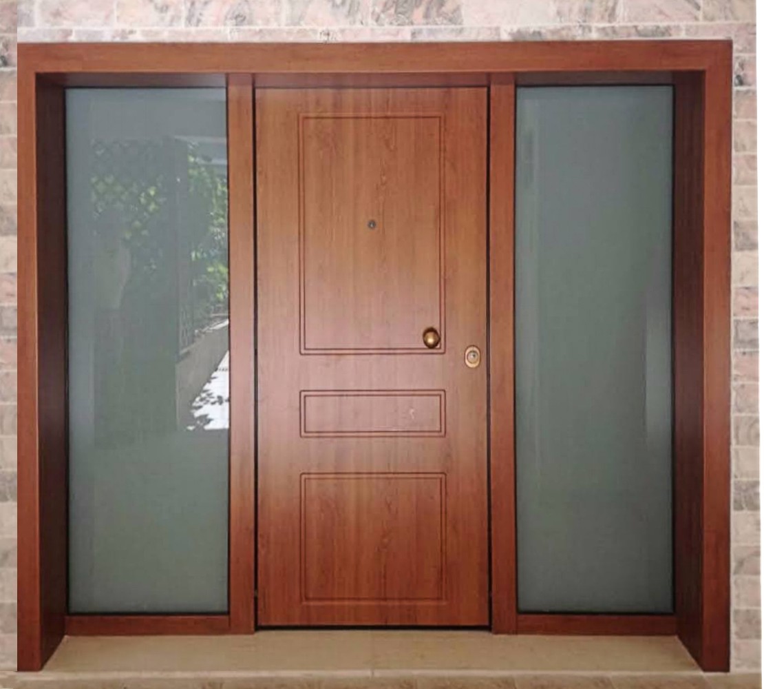 Πόρτα Laminate - Εισόδου Πολυκατοικίας Με 2 Σταθερά