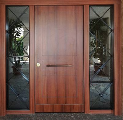 Πόρτα Laminate - Εισόδου Πολυκατοικίας Με 2 Σταθερά